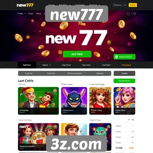 Interface do usuário do site new777 é intuitiva